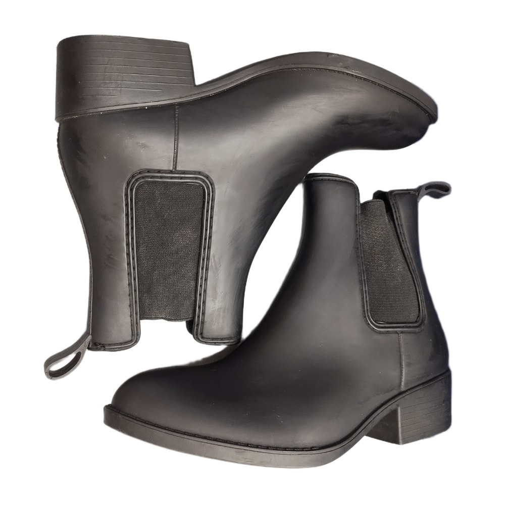 Jeffrey Campbell Havana Last Chelsea Boots Womens 6 Black Waterproof Pointed Toe